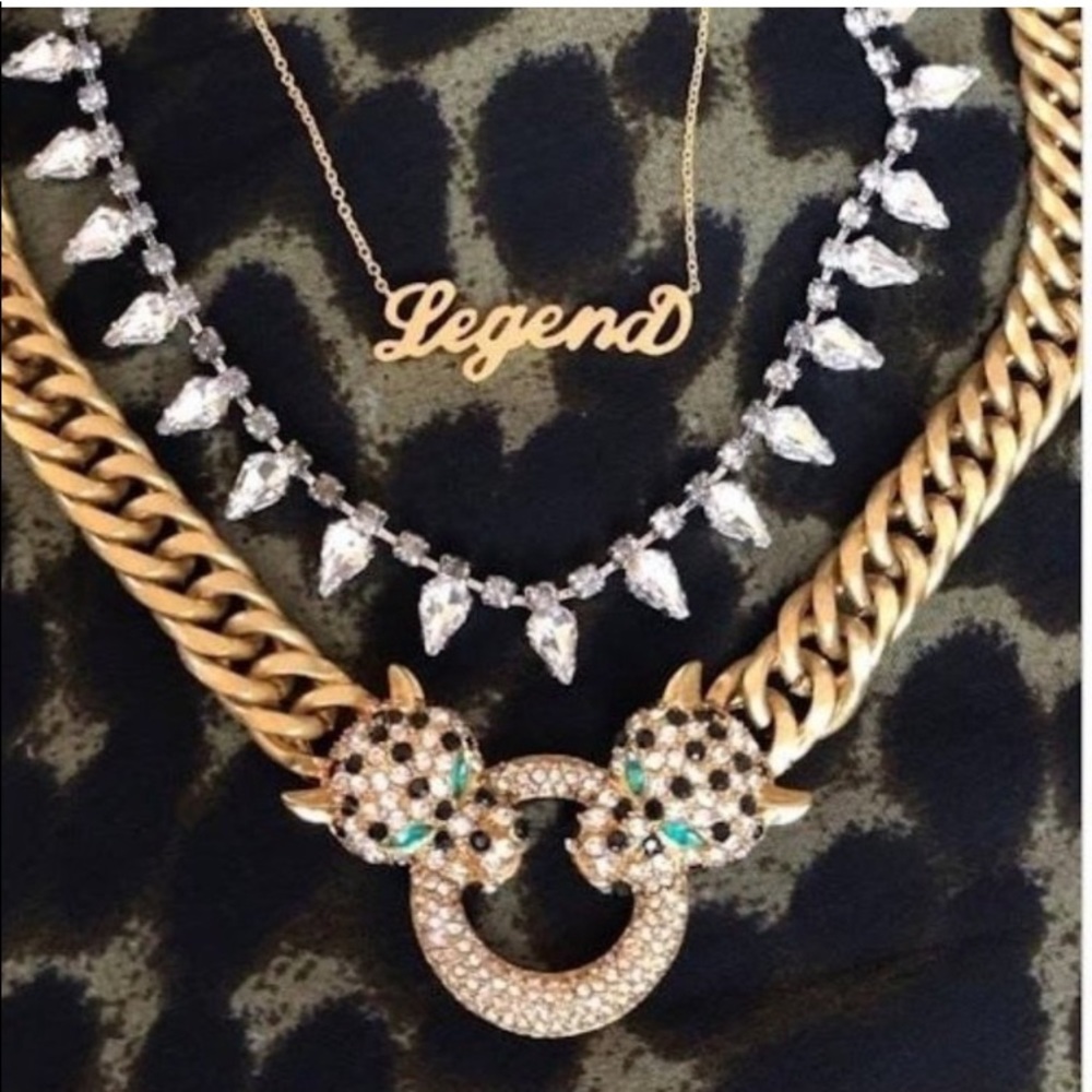 Stella & Dot | ‘Retired’🐯Roar Gold Link Doorknocker Statement Necklace - Picture 3 of 13